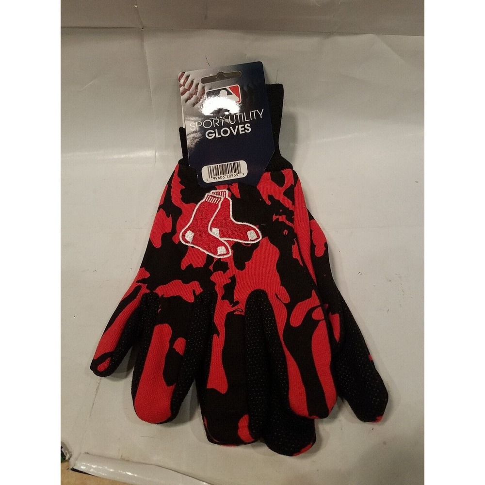 Boston Red Sox Utility Gloves - Camo Design Work Gloves MLB Baseball 1 pair